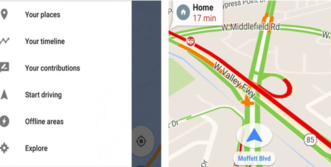 Google-Map-Driving-mode